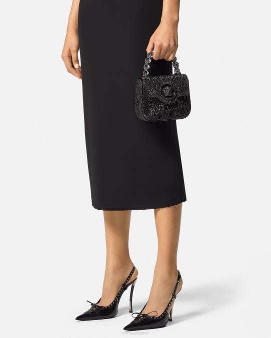 Versace bolsas mujer bolso mini con medusa de cristales 6BPV313 negro