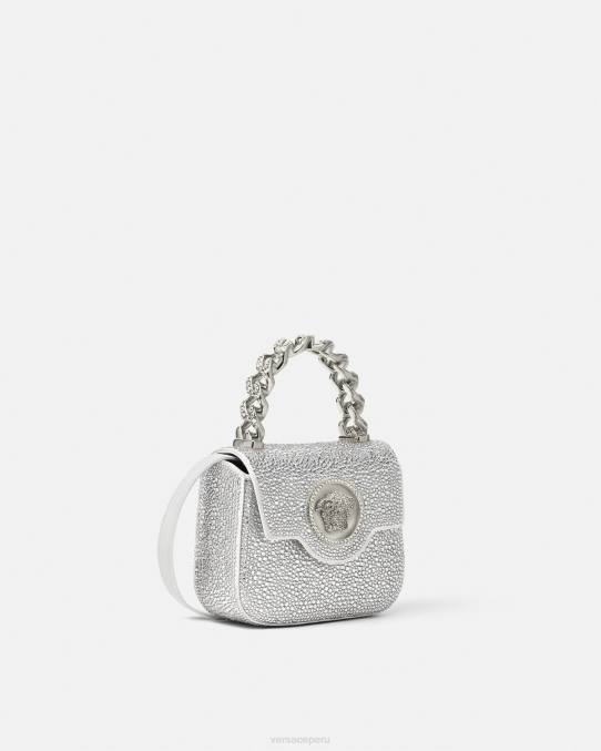 Versace bolsas mujer bolso mini con medusa de cristales 6BPV314 blanco