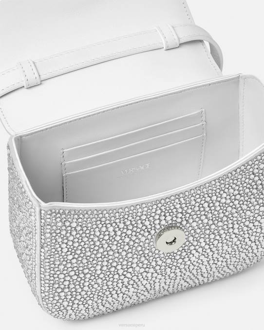 Versace bolsas mujer bolso mini con medusa de cristales 6BPV314 blanco