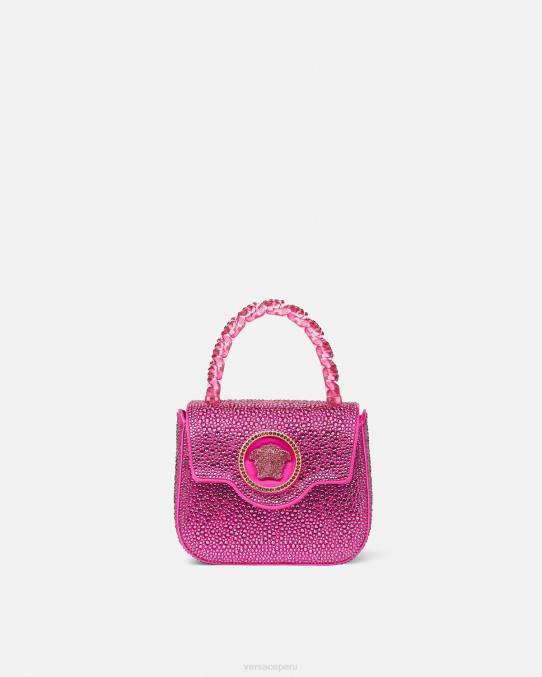 Versace bolsas mujer bolso mini con medusa de cristales 6BPV315 fucsia