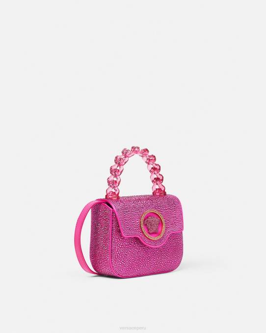 Versace bolsas mujer bolso mini con medusa de cristales 6BPV315 fucsia