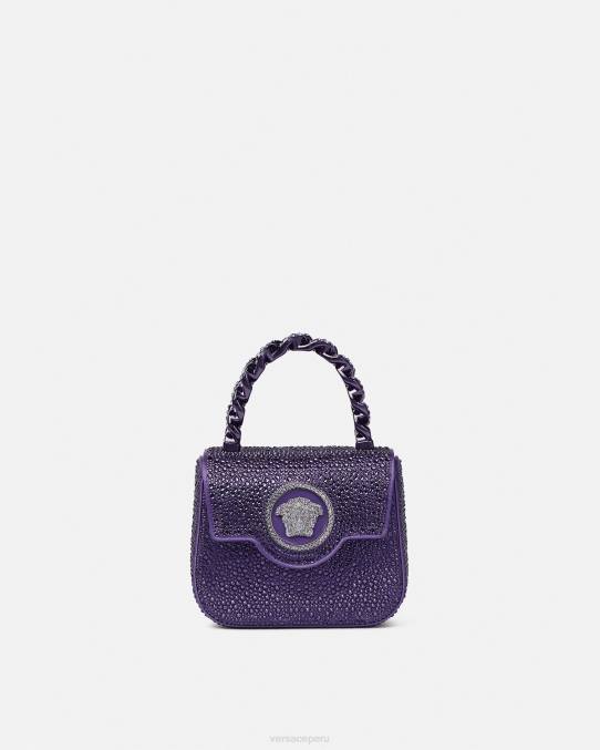 Versace bolsas mujer bolso mini con medusa de cristales 6BPV360 Violeta