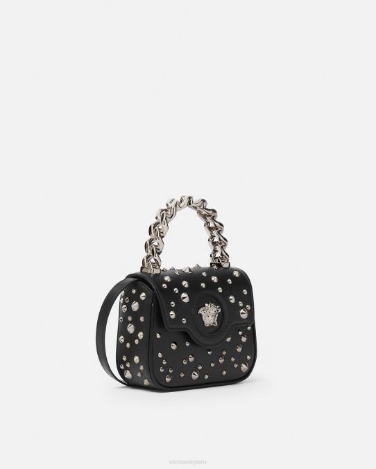 Versace bolsas mujer bolso mini con pinchos la medusa 6BPV352 negro