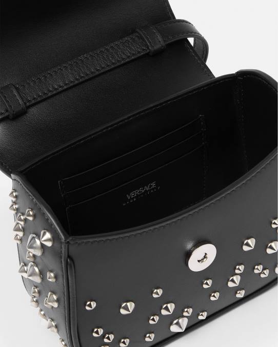 Versace bolsas mujer bolso mini con pinchos la medusa 6BPV352 negro