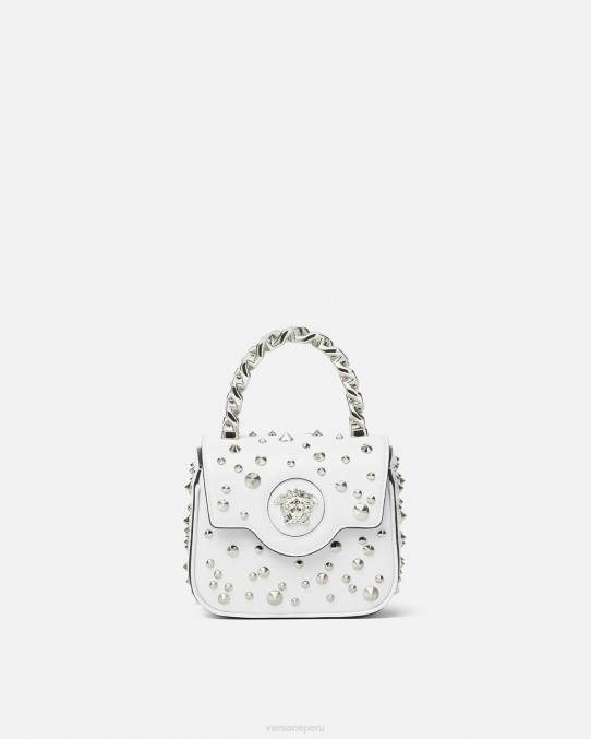 Versace bolsas mujer bolso mini con pinchos la medusa 6BPV353 blanco