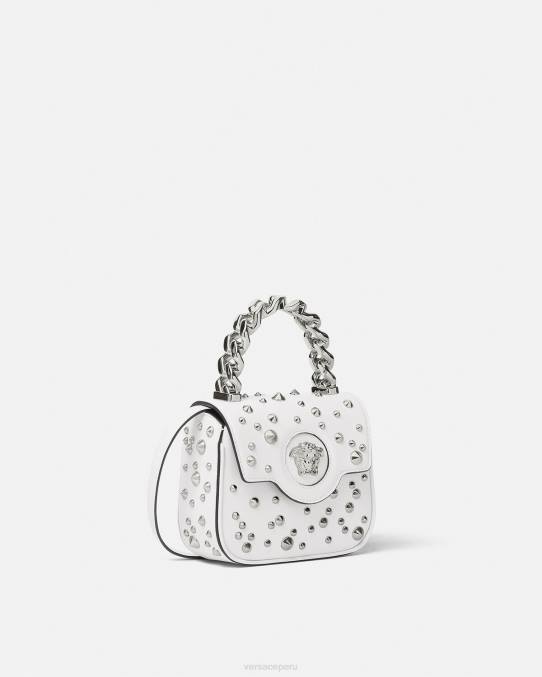 Versace bolsas mujer bolso mini con pinchos la medusa 6BPV353 blanco