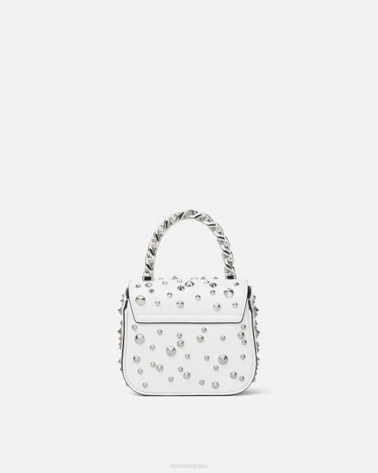 Versace bolsas mujer bolso mini con pinchos la medusa 6BPV353 blanco