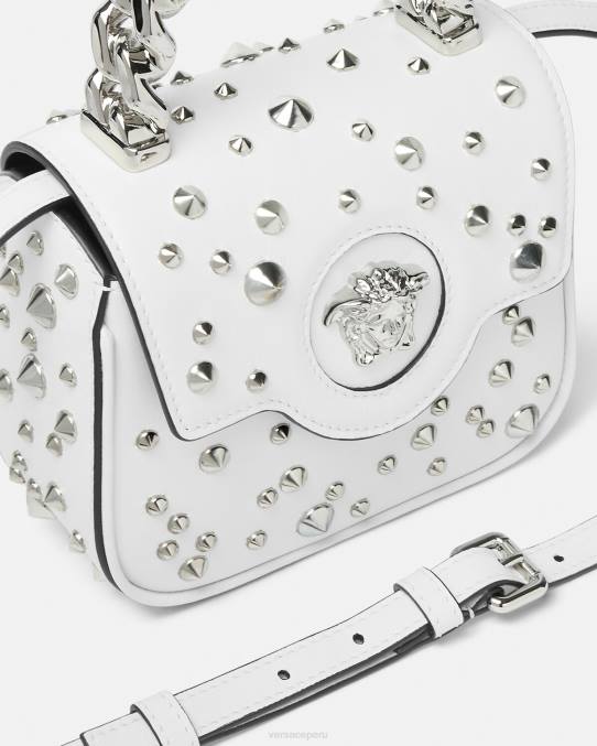 Versace bolsas mujer bolso mini con pinchos la medusa 6BPV353 blanco