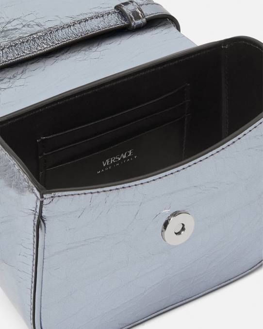 Versace bolsas mujer bolso mini metalizado la medusa 6BPV302 azul claro