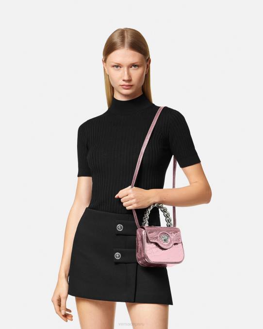 Versace bolsas mujer bolso mini metalizado la medusa 6BPV304 rosa
