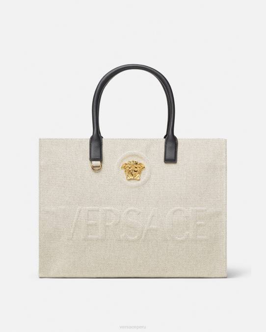 Versace bolsas mujer bolso shopper grande con medusa 6BPV340 beige
