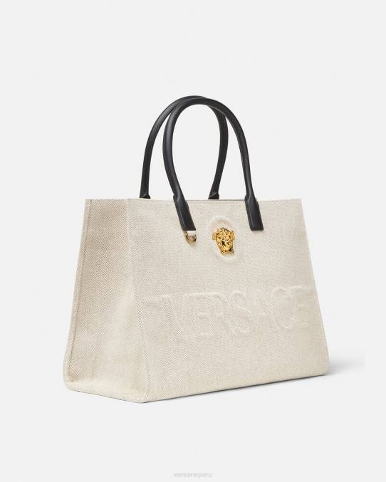 Versace bolsas mujer bolso shopper grande con medusa 6BPV340 beige