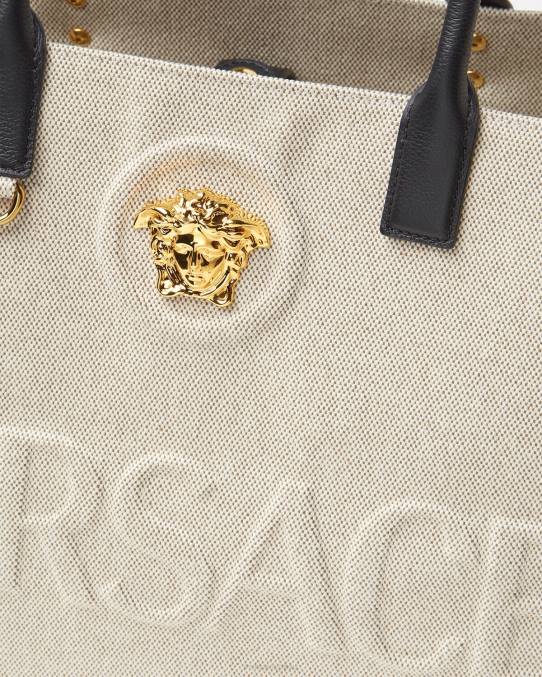 Versace bolsas mujer bolso shopper grande con medusa 6BPV340 beige