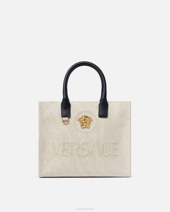 Versace bolsas mujer bolso shopper pequeño con medusa 6BPV330 beige