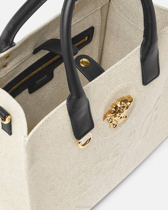 Versace bolsas mujer bolso shopper pequeño con medusa 6BPV330 beige