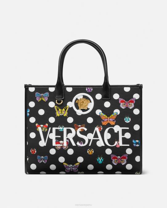 Versace bolsas mujer bolso tote grande con mariposas 6BPV300 imprimir