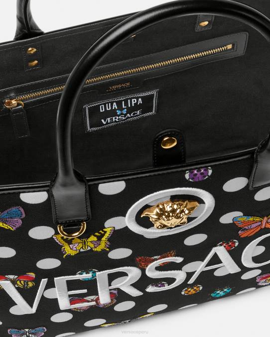 Versace bolsas mujer bolso tote grande con mariposas 6BPV300 imprimir