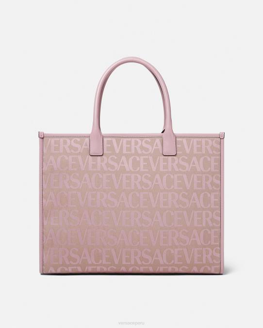 Versace bolsas mujer bolso tote grande en toda la prenda 6BPV320 rosa y estampado