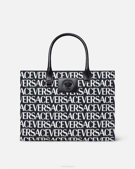 Versace bolsas mujer bolso tote grande en toda la prenda 6BPV322 negro