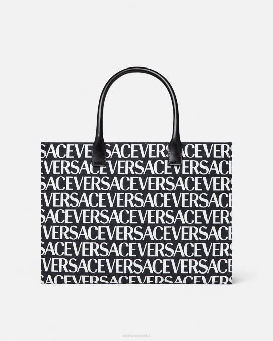 Versace bolsas mujer bolso tote grande en toda la prenda 6BPV322 negro