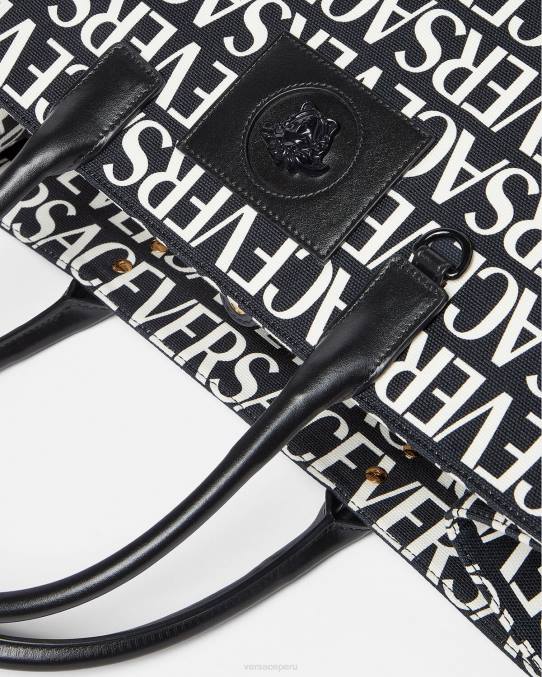 Versace bolsas mujer bolso tote grande en toda la prenda 6BPV322 negro