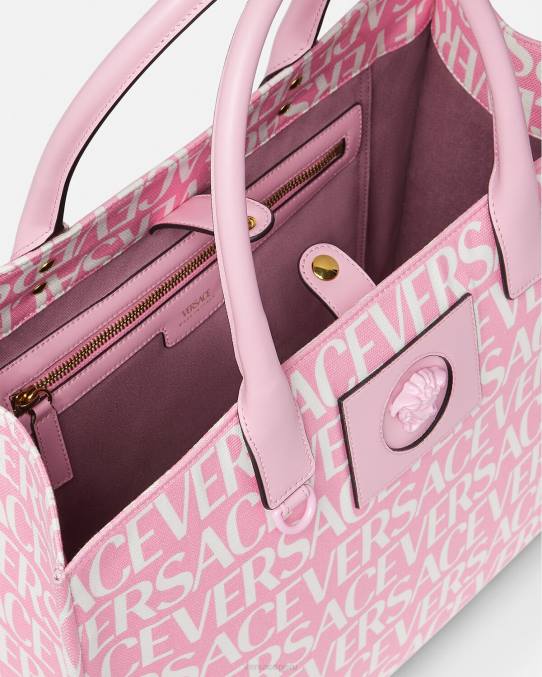 Versace bolsas mujer bolso tote grande en toda la prenda 6BPV323 rosa