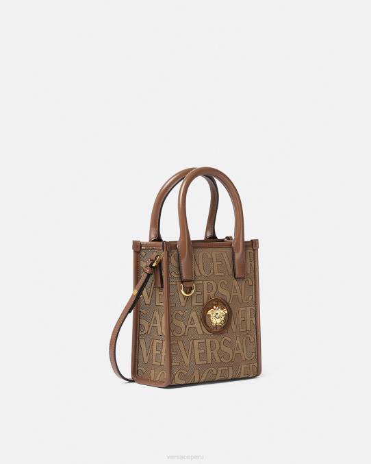 Versace bolsas mujer bolso tote mini en toda su extensión 6BPV318 marrón