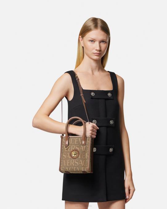 Versace bolsas mujer bolso tote mini en toda su extensión 6BPV318 marrón