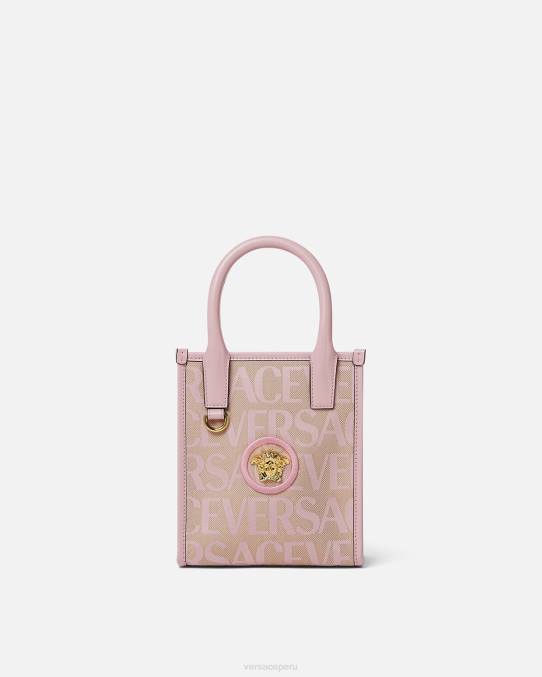 Versace bolsas mujer bolso tote mini en toda su extensión 6BPV319 rosa y estampado