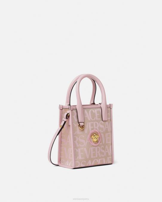 Versace bolsas mujer bolso tote mini en toda su extensión 6BPV319 rosa y estampado