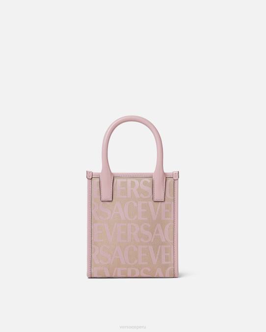 Versace bolsas mujer bolso tote mini en toda su extensión 6BPV319 rosa y estampado