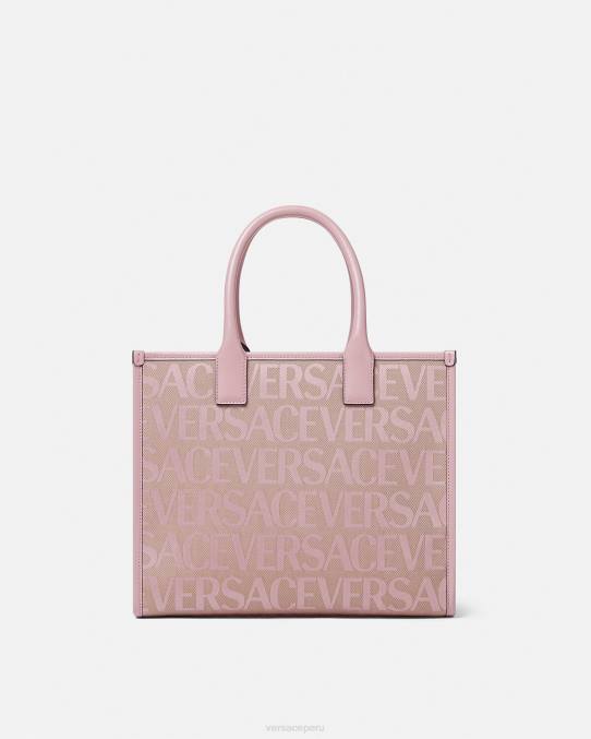 Versace bolsas mujer bolso tote pequeño en toda su extensión 6BPV317 rosa y estampado