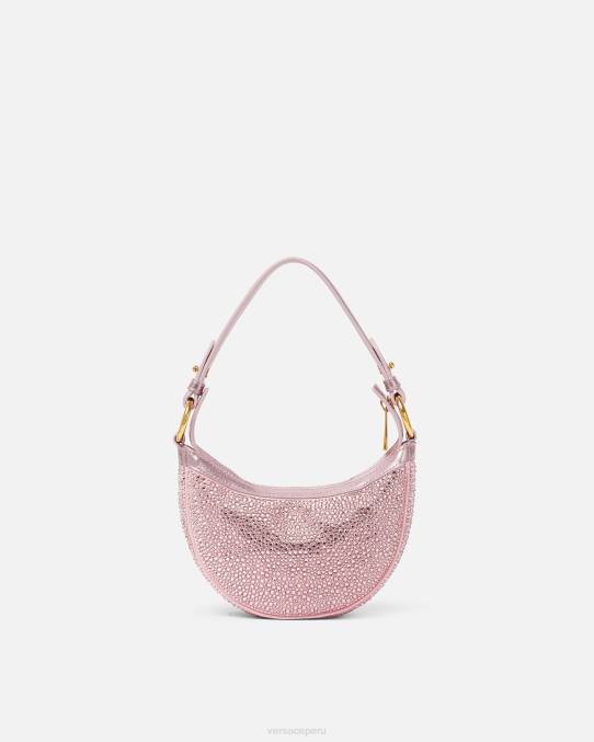 Versace bolsas mujer bolso hobo mini con repetición de cristales 6BPV275 rosa