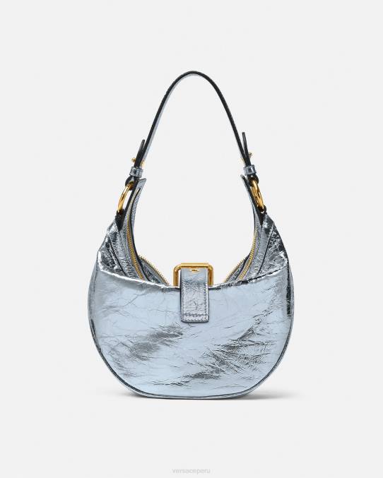 Versace bolsas mujer bolso hobo pequeño con repetición metalizada 6BPV277 un color