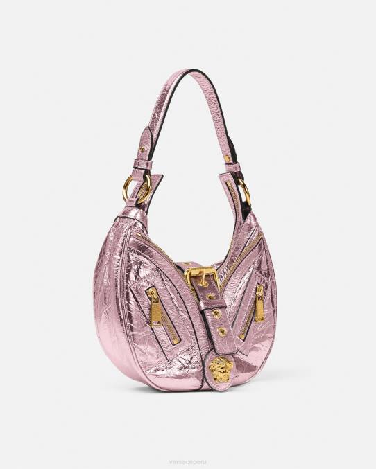Versace bolsas mujer bolso hobo pequeño con repetición metalizada 6BPV278 un color