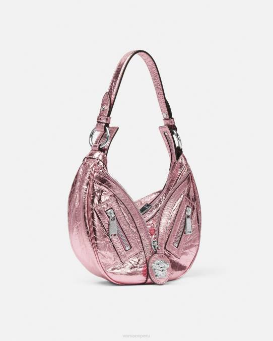 Versace bolsas mujer bolso hobo pequeño metalizado repetido 6BPV281 un color