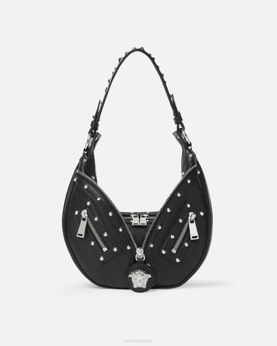 Versace bolsas mujer bolso hobo pequeño repetido 6BPV283 negro