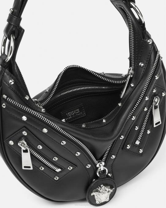 Versace bolsas mujer bolso hobo pequeño repetido 6BPV283 negro