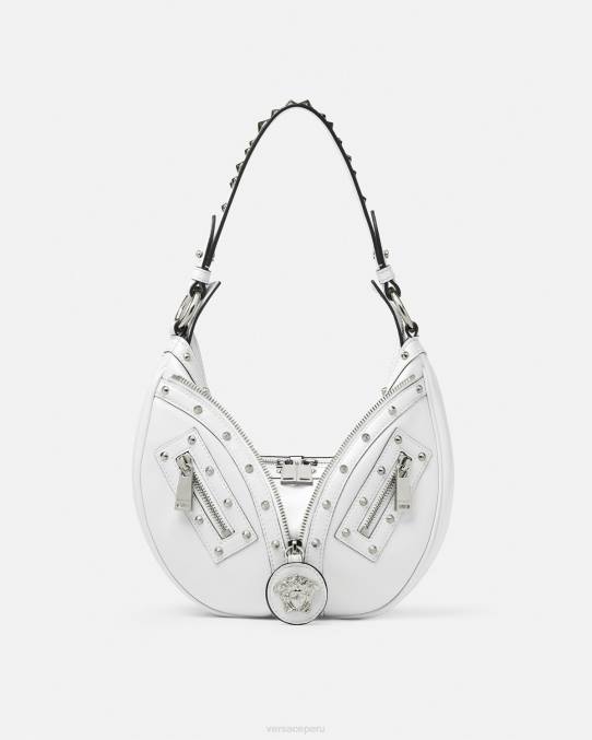 Versace bolsas mujer bolso hobo pequeño repetido 6BPV284 blanco