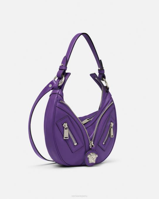 Versace bolsas mujer bolso hobo pequeño repetido 6BPV294 Violeta