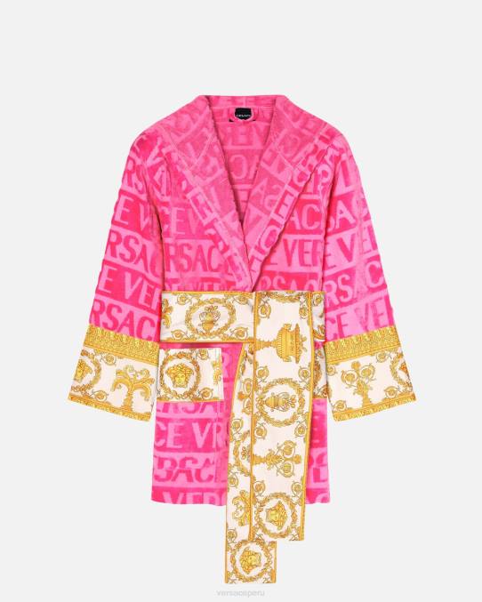 Versace ropa interior y ropa de playa mujer albornoz corto integral 6BPV1093 fucsia