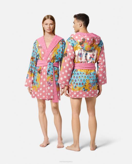 Versace ropa interior y ropa de playa mujer albornoz corto mariposas 6BPV1080 imprimir