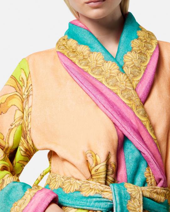 Versace ropa interior y ropa de playa mujer bata de baño diosa barroca 6BPV1097 imprimir