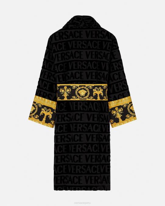 Versace ropa interior y ropa de playa mujer yo bata de baño barroca 6BPV1084 negro