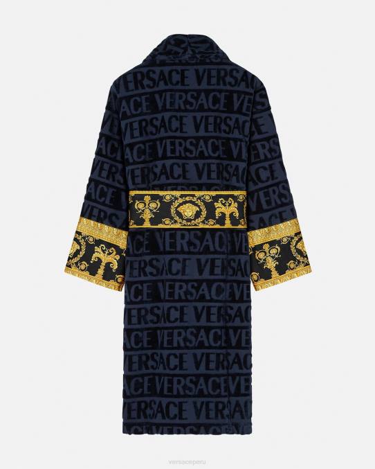 Versace ropa interior y ropa de playa mujer yo bata de baño barroca 6BPV1091 azul