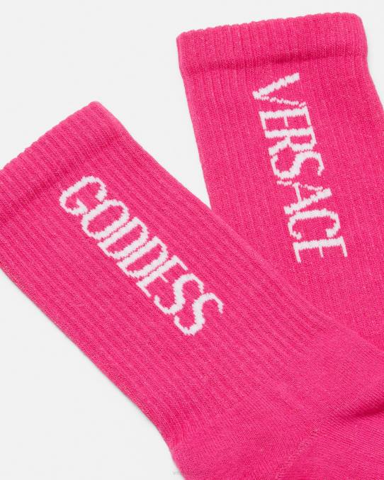 Versace ropa interior y ropa de playa mujer calcetines de diosa 6BPV1105 fucsia