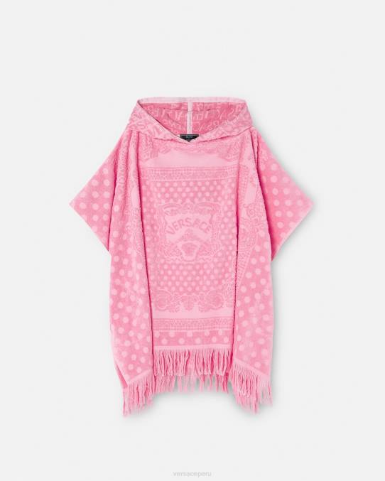 Versace ropa interior y ropa de playa mujer pareo de toalla con mariposas patrimoniales 6BPV1191 rosa