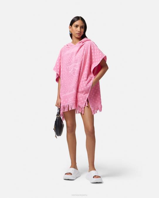 Versace ropa interior y ropa de playa mujer pareo de toalla con mariposas patrimoniales 6BPV1191 rosa