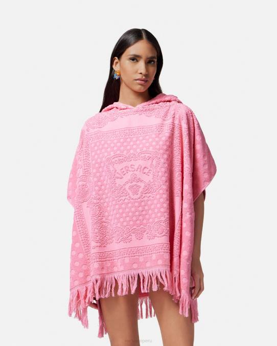 Versace ropa interior y ropa de playa mujer pareo de toalla con mariposas patrimoniales 6BPV1191 rosa