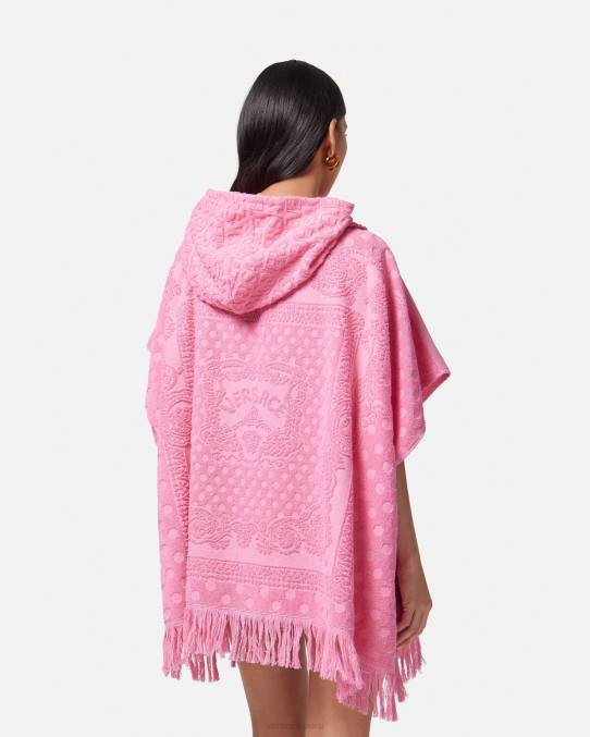 Versace ropa interior y ropa de playa mujer pareo de toalla con mariposas patrimoniales 6BPV1191 rosa